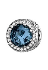 lovely teensy silver cz bead birthstone charm for babies and kids